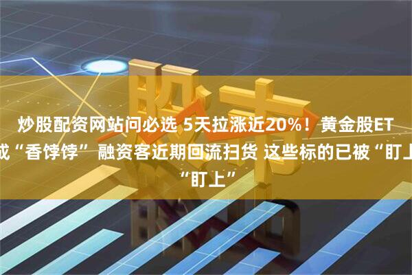 炒股配资网站问必选 5天拉涨近20%！黄金股ETF成“香饽饽” 融资客近期回流扫货 这些标的已被“盯上”